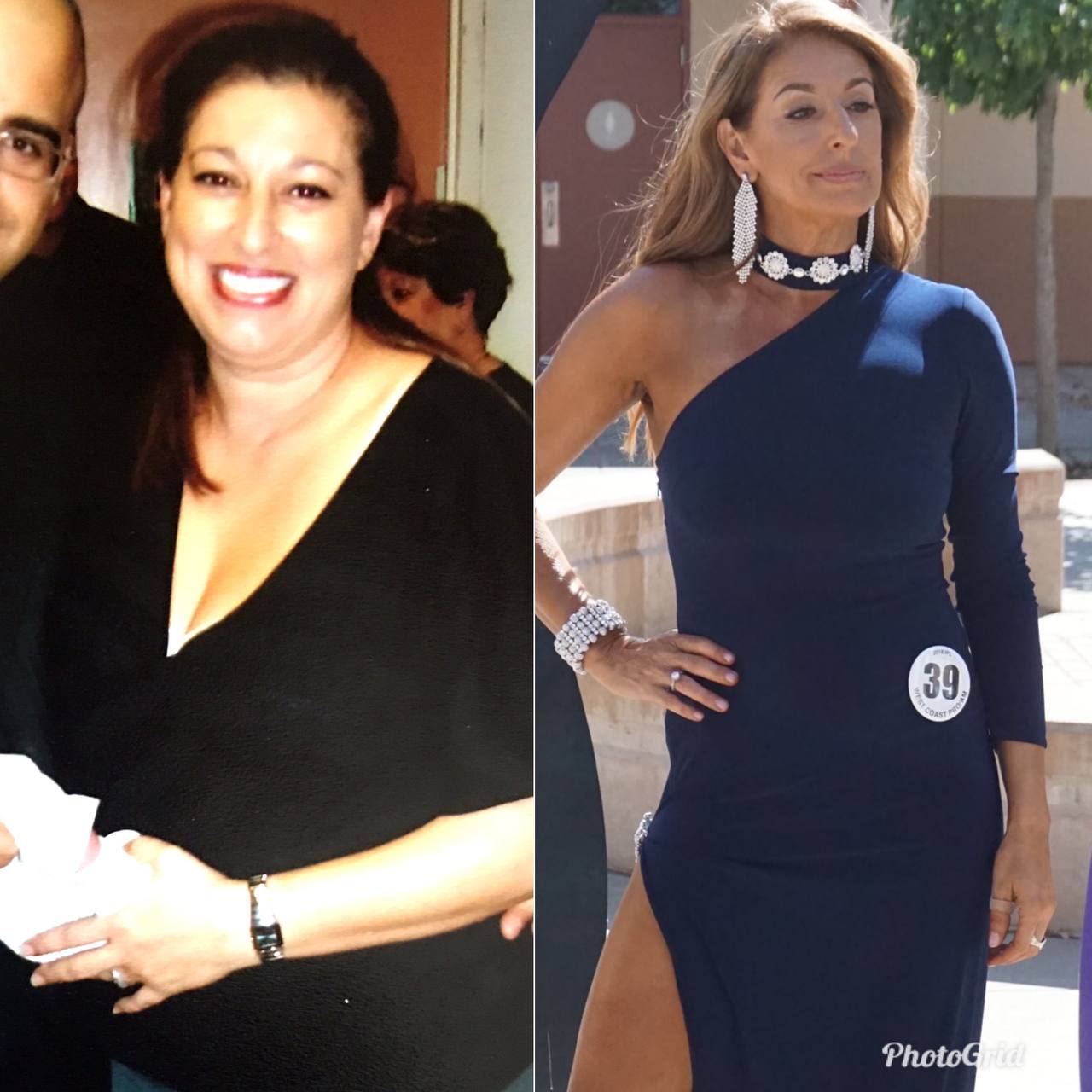 Before and after photo of Dominique