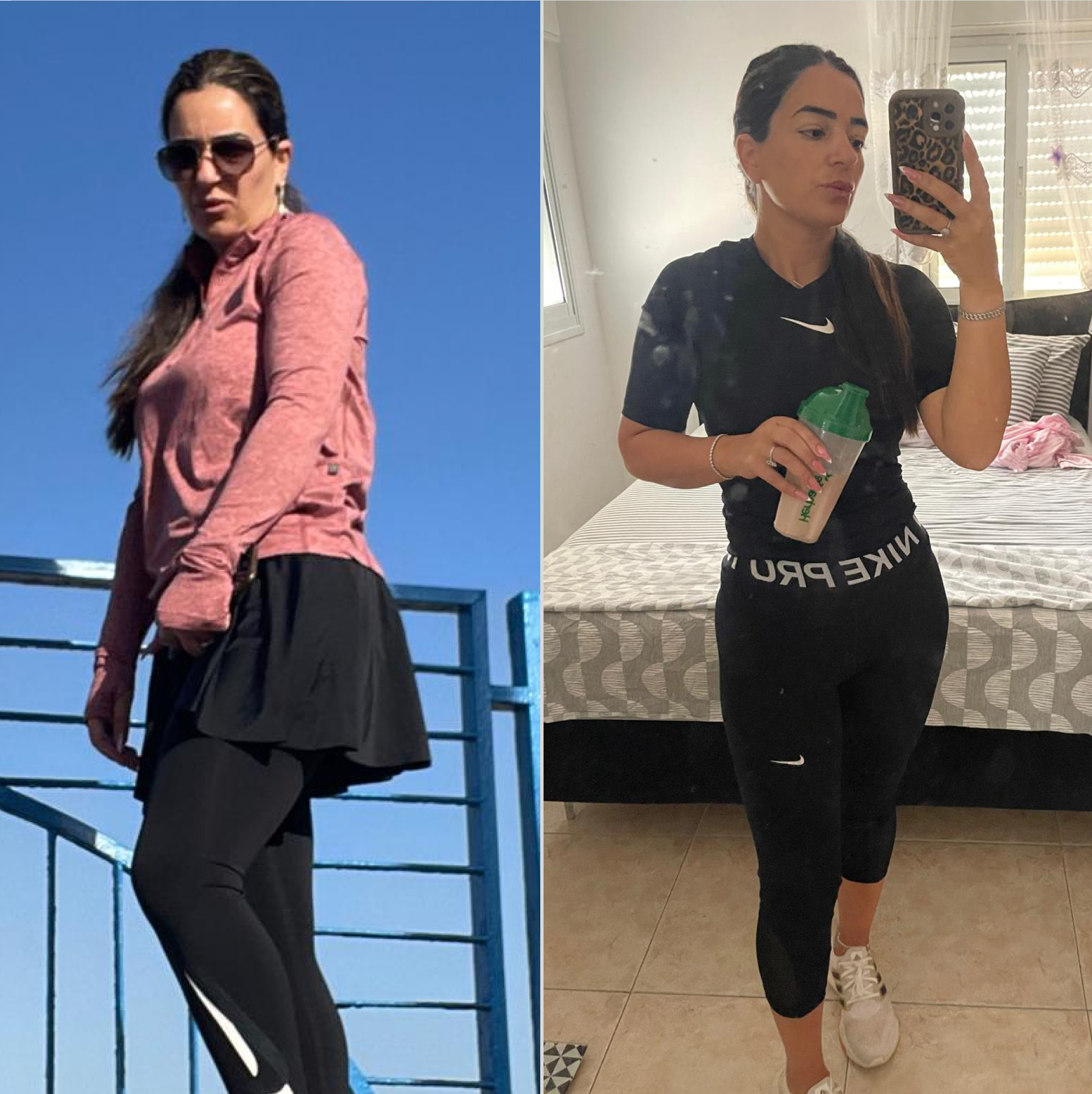 Before and after photo of Geula